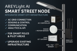 AREYLight AI Smart Street Node (AC Grid + AI Kit)